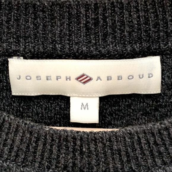 JOSEPH ABBOUD Crewneck Sweater 100% Cotton Textured Knit Grey Pullover Size M - Picture 2 of 14